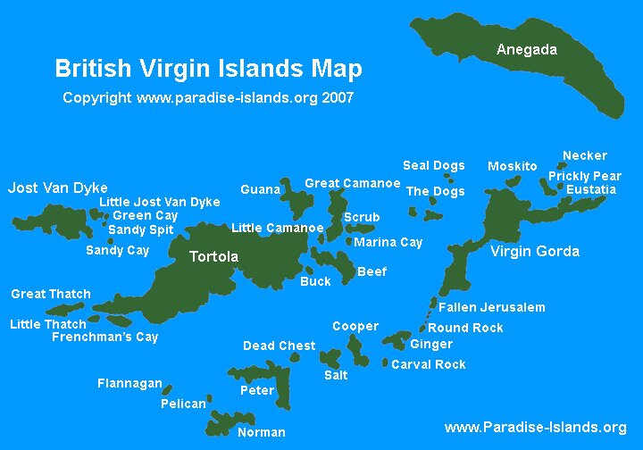 British Virgin Islands Map Interactive Map Of The British Virgin Islands