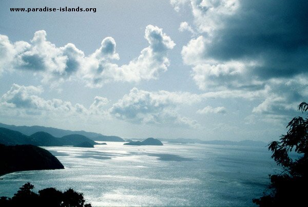 View from Tortola over Cane Garden Bay