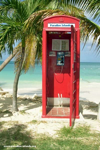 Red Telephone Box at Dickinson Bay Antigua