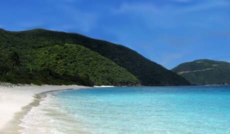 One of the seven beaches on Guana Island