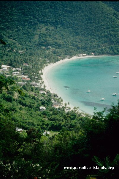 Looking down on Cane Garden Bay 