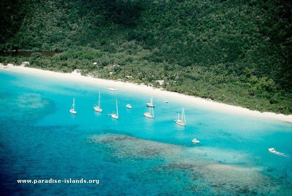 White Bay aerial photo, Jost Van Dyke, BVI