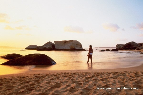 Woman at The Baths on Virgin Gorda